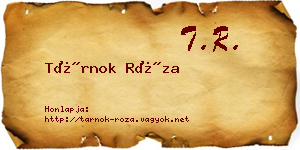 Tárnok Róza névjegykártya